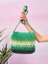 Ombre Straw Bag