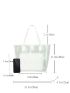 Minimalist Clear Shoulder Tote Bag With Inner Pouch