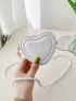 Mini Faux Pearl Decor Heart Design Novelty Bag