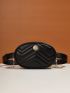 Chevron Quilted Chain Decor Fanny Pack