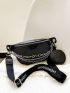 Chain Decor Fanny Pack With Pocket