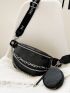 Chain Decor Fanny Pack With Pocket