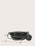 Chain Decor Fanny Pack With Pocket