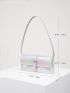 Holographic Buckle Detail Square Bag