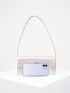 Holographic Buckle Detail Square Bag