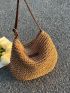 Patch Decor Straw Bag