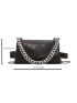 Crocodile Embossed Chain Flap Belt Bag