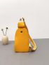 Mini Release Buckle Decor Color Block Sling Bag