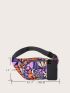 Colorblock Plant Graphic Waist Bag