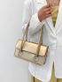 Metallic Flap Square Bag