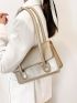 Metallic Flap Square Bag