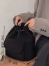 Minimalist Drawstring Detail Backpack