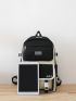 5pcs Two Tone Large Capacity Backpack Set