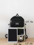 5pcs Two Tone Large Capacity Backpack Set