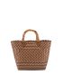 Chevron Pattern Large Capacity Straw Bag