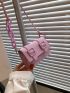 Mini Chain & Buckle Decor Flap Square Bag