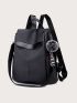 Waterproof Classic Backpack With Bag Charm