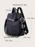 Waterproof Classic Backpack With Bag Charm