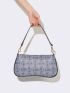 PREMIUM GEOMETRIC PATTERN BAGUETTE BAG