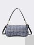 PREMIUM GEOMETRIC PATTERN BAGUETTE BAG