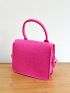 Mini Neon Pink Mini Felt Flap Square Bag