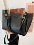 Chain Decor Shoulder Tote Bag