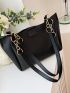 Chain Decor Shoulder Tote Bag