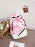 Tie Dye Pattern Zip Front Functional Backpack