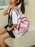 Tie Dye Pattern Zip Front Functional Backpack