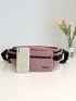 Letter Graphic Nylon Waist Bag