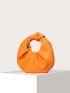 Neon-Orange Ruched Bag