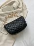 Mini Argyle Quilted Chain Decor Square Bag