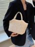 Minimalist Double Handle Straw Bag