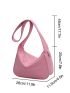 Button Detail Hobo Bag Fashion Pink