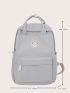 Minimalist Letter Patch Classic Backpack