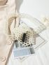 Mini Faux Pearl Decor Belt Bag