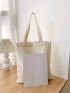 Letter Graphic Shopper Bag