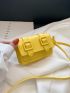 Mini Buckle Decor Flap Square Bag