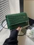 Mini Crocodile Embossed Flap Square Bag