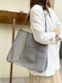 Contrast Binding Mesh Shopper Bag