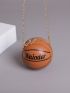 Mini Basketball Shaped Crossbody Bag