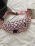 Mini Checkered Print Fanny Pack