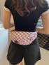 Mini Checkered Print Fanny Pack