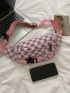 Mini Checkered Print Fanny Pack