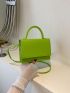 Mini Minimalist Top Handle Flap Square Bag