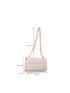 Mini Geometric Embossed Chain Flap Square Bag