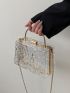 Mini Textured Transparent Chain Box Bag