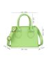 Mini Neon-Green Double Handle Square Bag