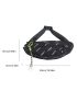 Letter Graphic Fanny Pack With Bag Charm