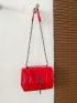 Tassel Decor Quilted Flap Square Bag